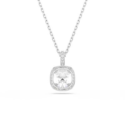 Kette mit Anhänger SWAROVSKI "Schmuck Geschenk UNA Halskette", silber (metallfarben, kristallweiß), Halsketten, Damen, Metall, mit Swarovski Kristall