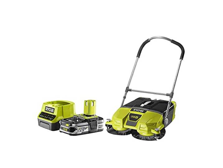 Pack RYOBI Balayeuse motorisée 18V One+ R18SW3-0G - 1 Batterie 2.5Ah - 1 Chargeur rapide RC18120-125