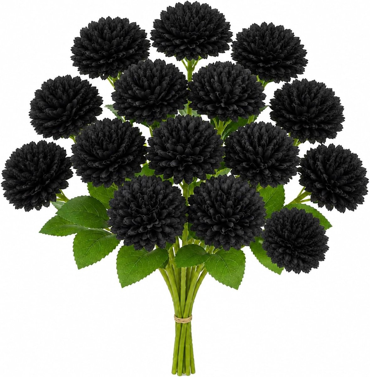 Realistische kunstbloemen met chrysant en hortensia uitstraling