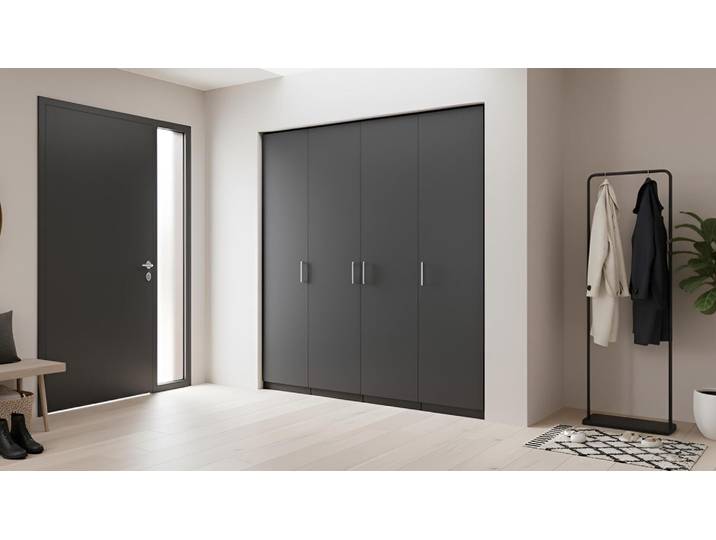Großer Kleiderschrank Premium Dekore Schwarz