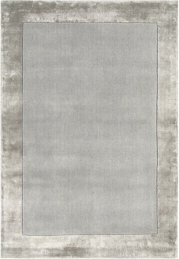 Brayden Studio Gabriela Solid Colour Hand Woven Area Rug Silver Rectangle 160 x 230cm