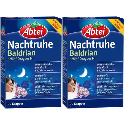 Abtei Nachtruhe Baldrian Schlaf-Dragees N x2 2x90 St Dragees