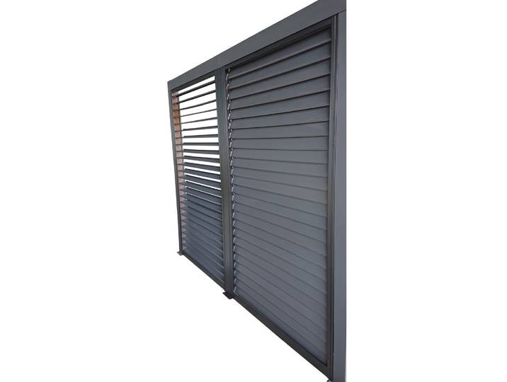 Ventelles aluminium mobiles pour côté 3 m pour pergola bioclimatique PER 3630 BI et PER 2430 BI
