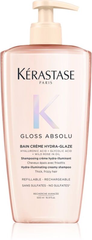 Kérastase Gloss Absolu Créme Bain Hydra-Glaze shampoing bain pour des cheveux brillants et doux 500 ml