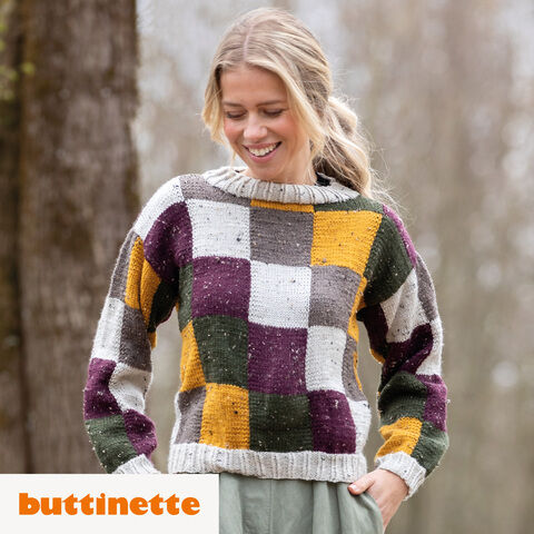 Strickanleitung – Karopullover aus Woll Butt Vroni