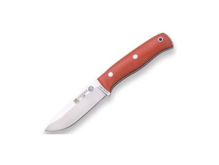 Joker Lynx 111 Bushcraft Messer – 10,5 cm Böhler N695 Klinge – Verschiedene Griffe & Scheiden – Für Jagd, Angeln, Camping & Wandern geeignet (Nussbaumholz, Kydex-Scheide + Feuerstarter)