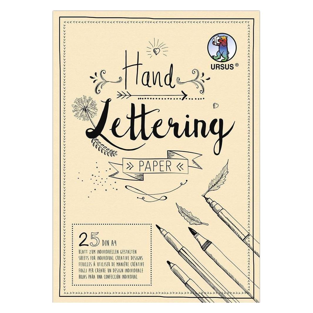 Ursus Zeichenblock Handlettering A4, 210 g/m², 25 Blatt, Creme (A4) (24924610)