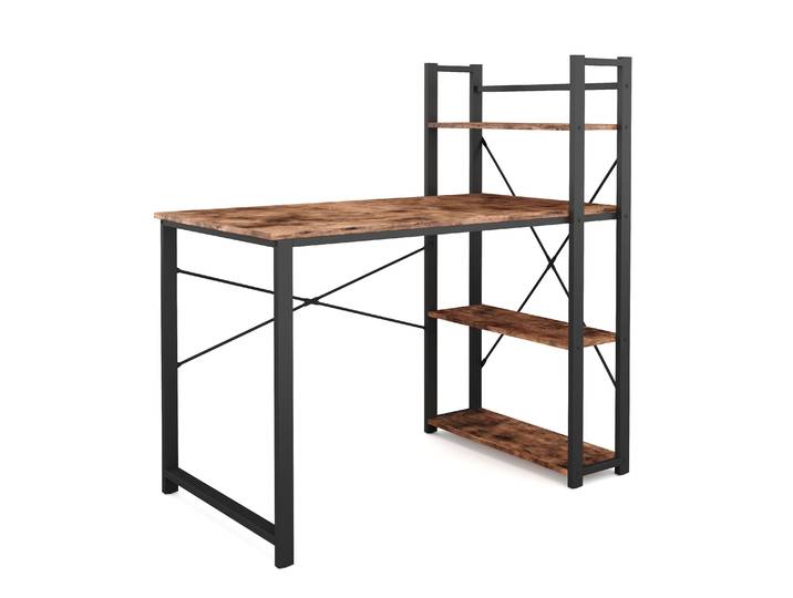 Schreibtisch Vintage BONITA mit Regal 120 x 60 x 120 cm