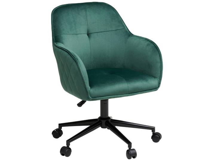 Livetastic Drehstuhl, Grün, Schwarz, Metall, Textil, Drehkreuz, 58x82x90 cm, Büromöbel, Bürostühle, Drehstuhl