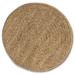 Outdoorteppich Kreta Forms Ø 90 cm Polypropylen Beige Natur