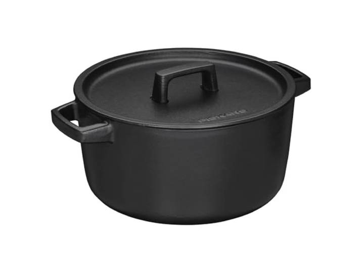 Fiskars Folken Fait-Tout en Fonte avec Couvercle\, 4 L\, Émaillée Compatible Tous Feux\, 1075698