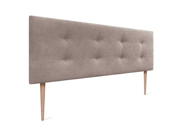 DHOME Kopfteil, gepolstertes Bett Kopfteil 8cm dick. Gepolstertes Kopfteil ACUALINE Stoff und Kunstleder. Bett-Kopfteile (Stoff Erde, 160x115cm Mit Füßen (Betten 150/160))