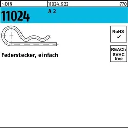 Federstecker DIN 11024 DrahtD. 3 A 2 einfach 25 Stück