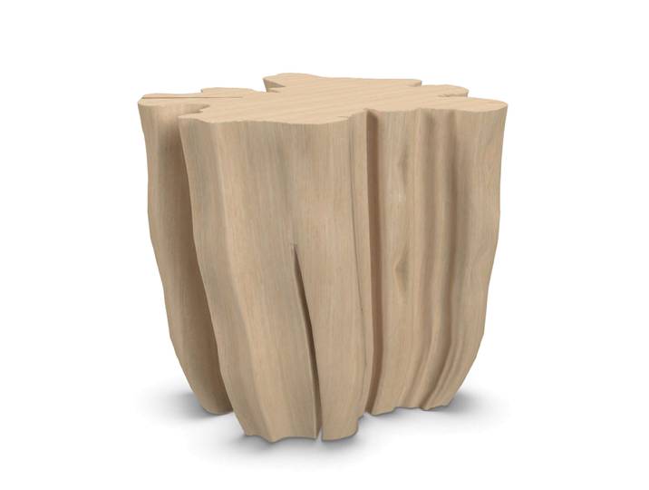 GERVASONI table basse tabouret BRICK L (Naturel - Bois de charme)