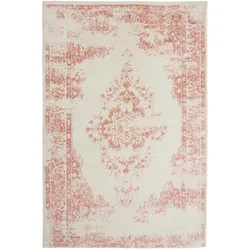 benuta Basic Teppich Sia Cream/Rosa 120x170 cm - Vintage-Stil Teppich im Used-Look