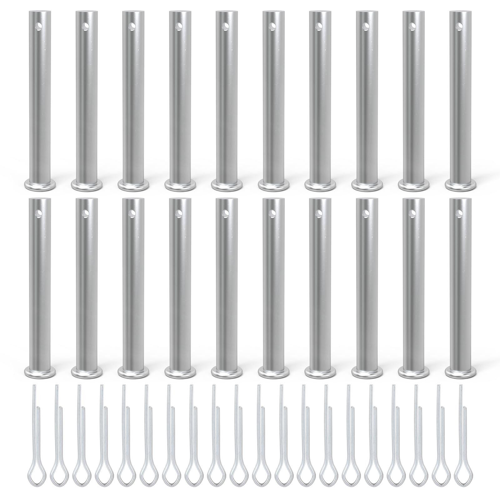 Merkloze set van 20 scharnierpennen met splintenset