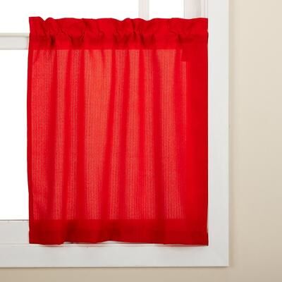 Sweet Home Collection Opaque Ripcord Kitchen Window Curtains - Swag, Tier & Valance