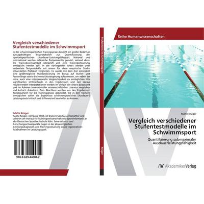 Vergleich verschiedener Stufentestmodelle im Schwimmsport, Taschenbuch von Malte Krüger, AV Akademikerverlag, 978-3-639-44007-2