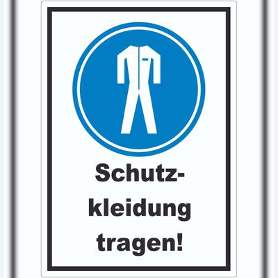 HB-Druck Schutzkleidung tragen Aufkleber A3 (297x420mm)