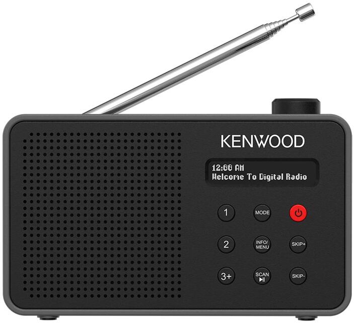 Radio Kenwood CR M25DAB B DAB+ Automatic Safety Alert Black e Grey