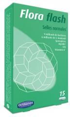 Orthonat Flora Flash Selles Normales à l'Extrait de Myrtille 15 Gélules - Boîte 15 Gélules