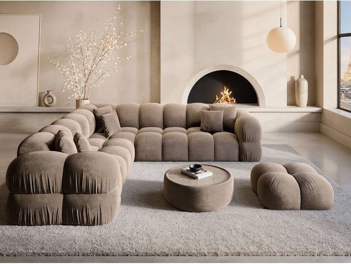 Couch Monteverde L-Form in Stoff
