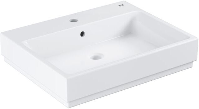 Grohe Cube Keramik Waschtisch 3947300H 60cm, 1 Hahnloch mit Überlauf, alpinweiß PureGuard