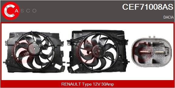 Casco Elektromotor, Kühlerlüfter Cef71008as Für Renault