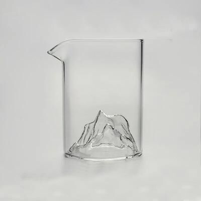 Uplift Essentials Anti Scalding Wooden Handle Glass Fair Cup Tea Pitcher no Handle