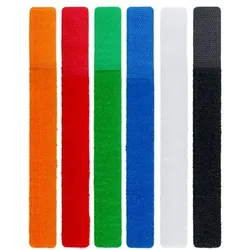 Goobay Kabel Management Klettverschluss (17cm) - 6er-Pack, verschiedene Farben