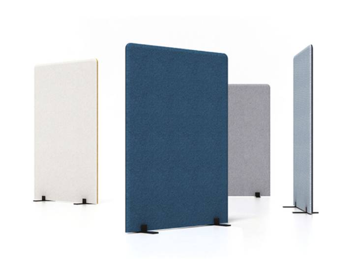 Cloison de séparation acoustique autoportante facilement déplaçable pour bureau avec roulettes