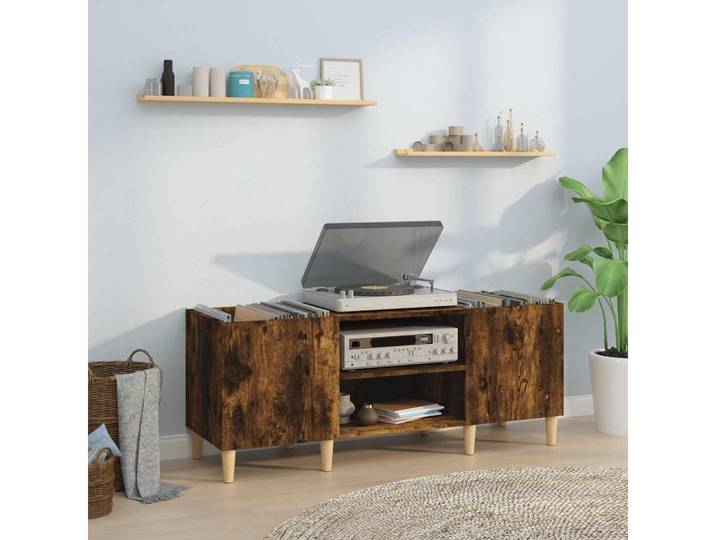 vidaXL Sideboard, Plattenschrank Räuchereiche 121x38x48 cm Holzwerkstoff