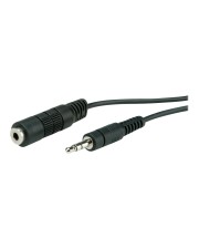 ROLINE Audioverlängerungskabel Mini-Phone Stereo 3,5 mm M bis W 3 m abgeschirmt Schwarz (11.09.4353)
