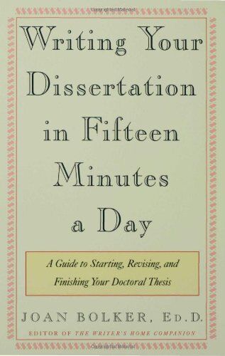 Joan Bolker - Writing Your Dissertation in Fifteen Minutes a Day - Preis vom 09.10.2026 07:28:09 h