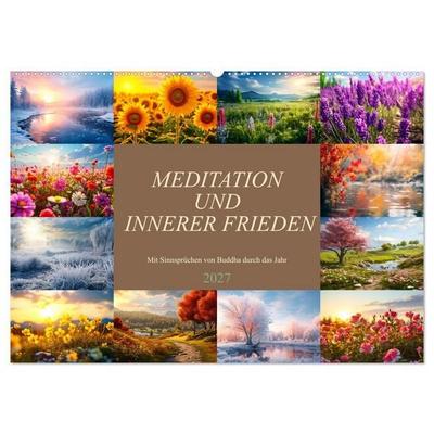 Meditation und innerer Frieden (Wandkalender 2027 DIN A2 quer), CALVENDO Monatskalender