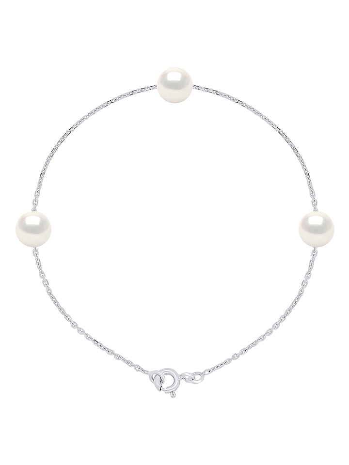 Pearl Addict Weißgold-Armkette mit Perlen - onesize