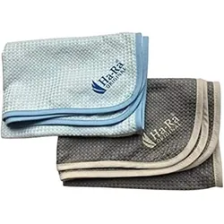 Ha-Ra Hammer-Tuch 2er-Set blau-anthrazit 67x50cm I Microfaser Putztuch saugstark I Trocknet streifenfrei I Feucht & Trocken anwendbar I Für Fenster &