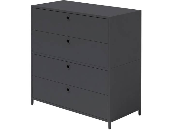 Sideboard Chloé Schwarz Metall B 80 H 80 cm - Möbel Konfigurator: Traummöbel individuell zusammenstellen - Sideboard