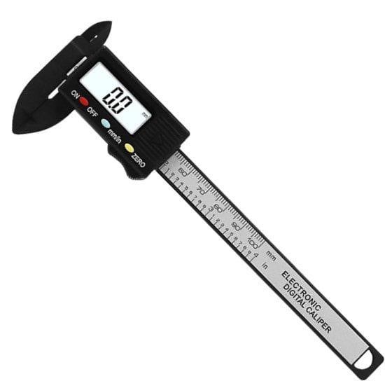 Digitale schuifmaat zwart met precisie micrometer voor nauwkeurig meten van 0-100 mm in mm en inch