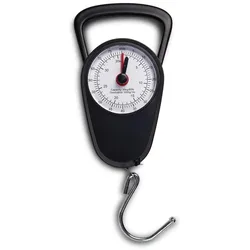 Worldpack Kofferwaage Analog mit Haken schwarz/weiß - 12