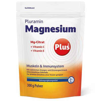 Pluramin Magnesium plus Pulver Nachfüllbtl. 300 g
