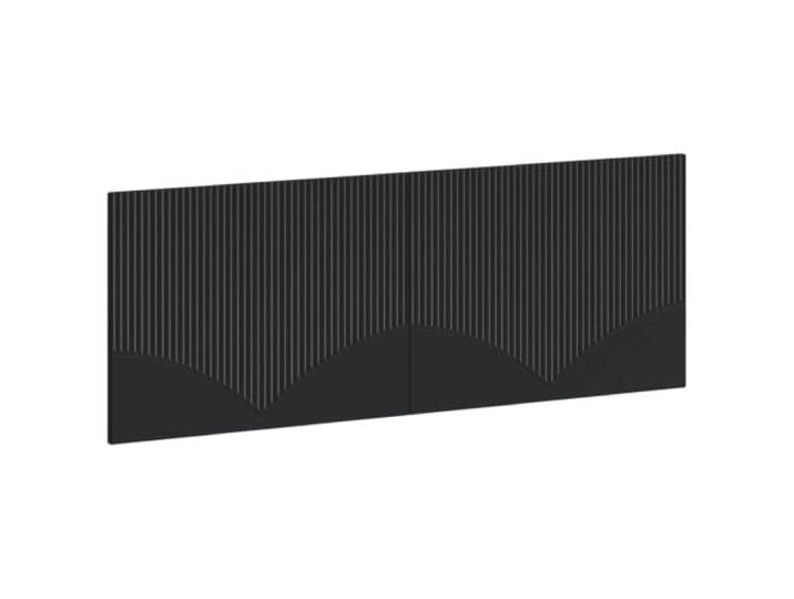 Makastle Wandmontiertes Kopfteil Schwarz 140x50 cm Holzwerkstoff
