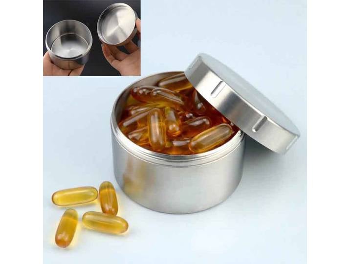 Réservoir de pilules de grande capacité en alliage de titane, boîtes scellées, boîte de rangement étanche pour café et thé, outils EDC portables multifonctions pour l'extérieur