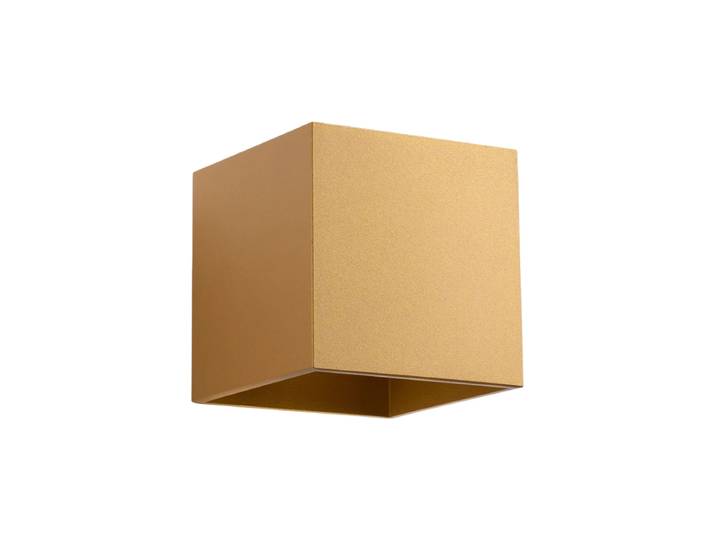 Design Wandlampe „Quad“ -1-flammig Gold Sollux Lighting