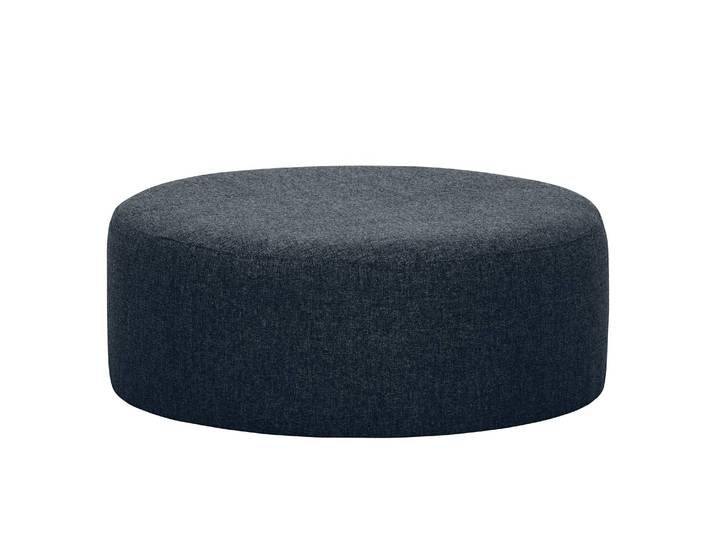 Polsterhocker Vagnas I 80 x 80 x 30cm Blau/Marineblau Webstoff Nere: Marineblau