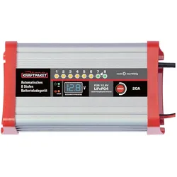 Dino, Autobatterie Ladegerät, KRAFTPAKET LifePo4 20A 136342 Kfz-Ladegerät 12V (20 A, 12V)
