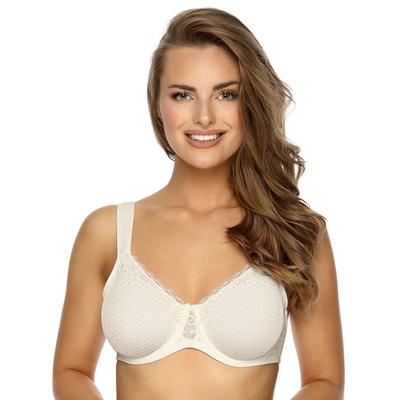 Bügel-BH VIANIA "Bügel BH Ida", Damen, Gr. 85, Cup D, beige (champagner), Stoff, Obermaterial: 50% Baumwolle CO. 25% Polyamid PA. 18% Polyester PES. 7% Polyamid PA., BHs Bügel-BH
