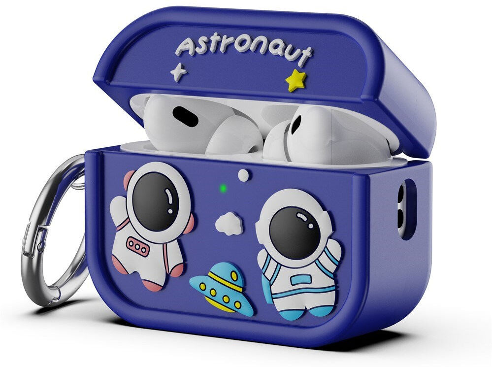 TABLETCOVERS.DK Apple AirPods Pro (2. Gen.) Silikone Cover m. Astronaut Design - Mørkeblå