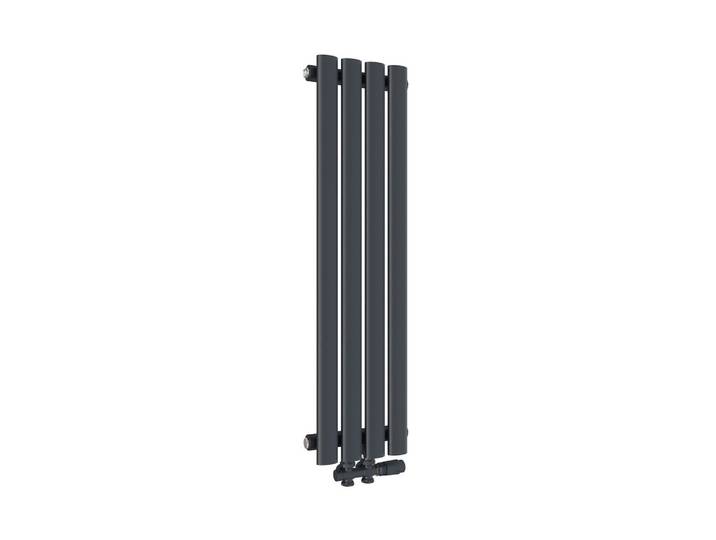HEIZKÖRPER Doppelrohr vertikal montierbar Anthrazit 24/90/5,8 cm