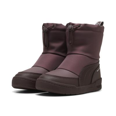 Sneaker PUMA "Multiflex 2 Boot Sneakers Kinder", Kinder, Gr. 27,5, rich cocoa chocolate fondue braun, Obermaterial: Textil, Synthetik. Futter: Textil. Innensohle: Textil. Laufsohle: Gummi, Schuhe Sneaker